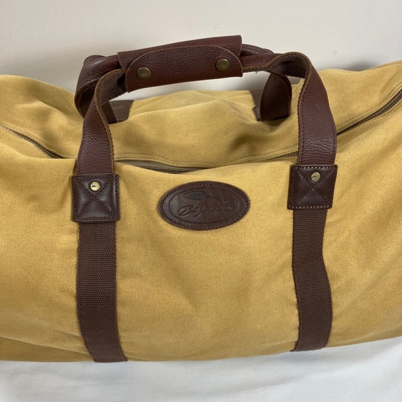 Bob Timberlake Co. Canvas & Leather Duffle Bag Travel Gym Weekend - Picture 1 of 16